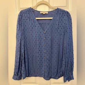 LOFT Blue Blouse Small